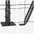 Eurohegn med betonbund 25 x 1 m PVC-belagt stål Grå Mesh