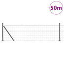 Eurohegn med betonbund 50 x 0,4 m PVC-belagt stål Grå Mesh