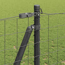 Eurohegn med betonbund 10 x 1,2 m PVC-belagt stål Grå Mesh