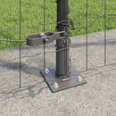Eurohegn med betonbund 10 x 1,4 m PVC-belagt stål Grå Mesh