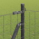 Eurohegn med betonbund 10 x 1,4 m PVC-belagt stål Grå Mesh