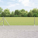 Udendørs Euro-hegn med betonfundament 10 x 0,6 m Sølv Mesh