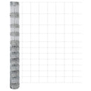 Svejset trådhegn med spidser 25 x 1,4 m Galvaniseret stål Sølv