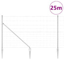Svejset trådhegn med spidser 25 x 1,4 m Galvaniseret stål Sølv