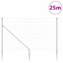 Svejset trådhegn med spidser 25 x 1,4 m Galvaniseret stål Sølv