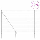 Svejset trådhegn med spidser 25 x 1,6 m Galvaniseret stål Sølv