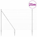Svejset trådhegn med spidser 25 x 1,6 m Galvaniseret stål Sølv