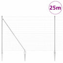 Svejset trådhegn med spidser 25 x 1,6 m Galvaniseret stål Sølv