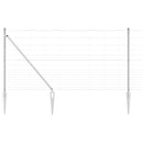 Svejset trådhegn med spidser 50 x 1,2 m Galvaniseret stål Sølv