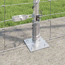 Svejset Trådhegn med Betonsokkel 25 x 1,2 m Galvaniseret stål