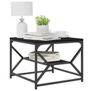 Sofabord Sort eg 51 x 50 x 40 cm Ingeniørtræ og stål