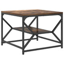 Sofabord Røget eg 51 x 50 x 40 cm Ingeniørtræ og stål
