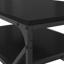 Sofabord Sort eg 90 x 50 x 40 cm Ingeniørtræ og stål