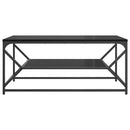 Sofabord Sort eg 90 x 50 x 40 cm Ingeniørtræ og stål
