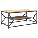Sofabord Sonoma eg 90 x 50 x 40 cm Ingeniørtræ og stål