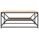 Sofabord Sonoma eg 90 x 50 x 40 cm Ingeniørtræ og stål