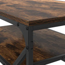 Sofabord Røget eg 90 x 50 x 40 cm Ingeniørtræ og stål