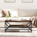 Sofabord Røget eg 90 x 50 x 40 cm Ingeniørtræ og stål