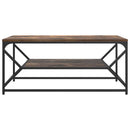 Sofabord Røget eg 90 x 50 x 40 cm Ingeniørtræ og stål