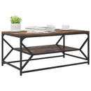 Sofabord Røget eg 90 x 50 x 40 cm Ingeniørtræ og stål