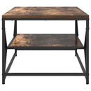 Sofabord Røget eg 90 x 50 x 40 cm Ingeniørtræ og stål