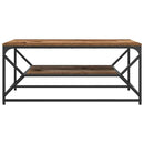 Sofabord Gammelt træ 90 x 50 x 40 cm Ingeniørtræ og stål