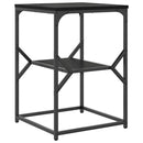 Sidebord Sort eg 41 x 40 x 60 cm Ingeniørtræ og stål