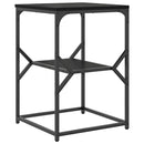 Sidebord Sort eg 41 x 40 x 60 cm Ingeniørtræ og stål