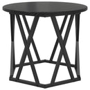 Sidebord 2 pcs Sort eg Ingeniørtræ og stål