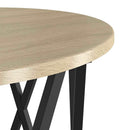 Sidebord 2 pcs Sonoma eg Ingeniørtræ og stål