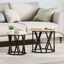 Sidebord 2 pcs Sonoma eg Ingeniørtræ og stål