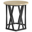 Sidebord 2 pcs Sonoma eg Ingeniørtræ og stål