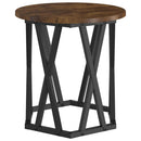 Sidebord 2 pcs Røget eg Ingeniørtræ og stål