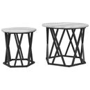 Sidebord 2 pcs Grå Sonoma Ingeniørtræ og stål