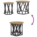 Sidebord 2 pcs Artisan Egetræ Ingeniørtræ og stål