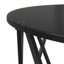 Sofabord Sort eg 80 x 80 x 42 cm Ingeniørtræ og stål