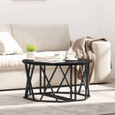 Sofabord Sort eg 80 x 80 x 42 cm Ingeniørtræ og stål