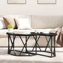 Sofabord Sort eg 80 x 80 x 42 cm Ingeniørtræ og stål