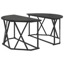 Sofabord Sort eg 80 x 80 x 42 cm Ingeniørtræ og stål