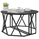 Sofabord Sort eg 80 x 80 x 42 cm Ingeniørtræ og stål
