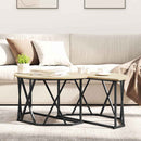 Sofabord Sonoma eg 80 x 80 x 42 cm Ingeniørtræ og stål