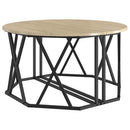 Sofabord Sonoma eg 80 x 80 x 42 cm Ingeniørtræ og stål