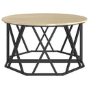 Sofabord Sonoma eg 80 x 80 x 42 cm Ingeniørtræ og stål