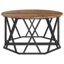 Sofabord Gammelt træ 80 x 80 x 42 cm Ingeniørtræ og stål
