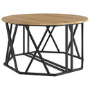 Sofabord Artisan Egetræ 80 x 80 x 42 cm Ingeniørtræ og stål