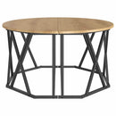 Sofabord Artisan Egetræ 80 x 80 x 42 cm Ingeniørtræ og stål