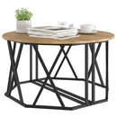 Sofabord Artisan Egetræ 80 x 80 x 42 cm Ingeniørtræ og stål