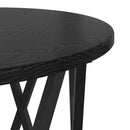 Nesting Sidebord 3 pcs Sort eg Ingeniørtræ og stål