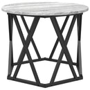 Nesting Sidebord 3 pcs Grå Sonoma Ingeniørtræ og stål