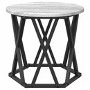 Nesting Sidebord 3 pcs Grå Sonoma Ingeniørtræ og stål